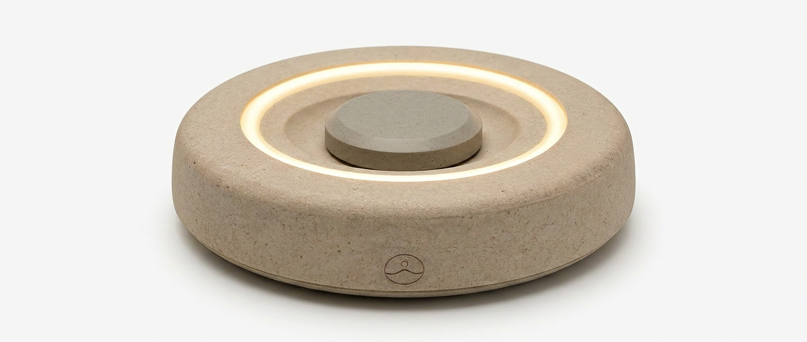 The Osora base with the personal stone resting on it